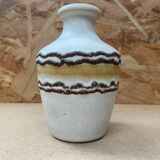 Antique Vintage Beige & Brown Ceramic Vase #B617