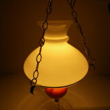 Vintage hanging from the 70s with chrome frame and enamelled orange ball finish