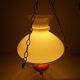 Vintage hanging from the 70s with chrome frame and enamelled orange ball finish