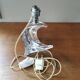 Pied de lampe vintage en cristal