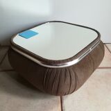 Mirror coffee table in velvet