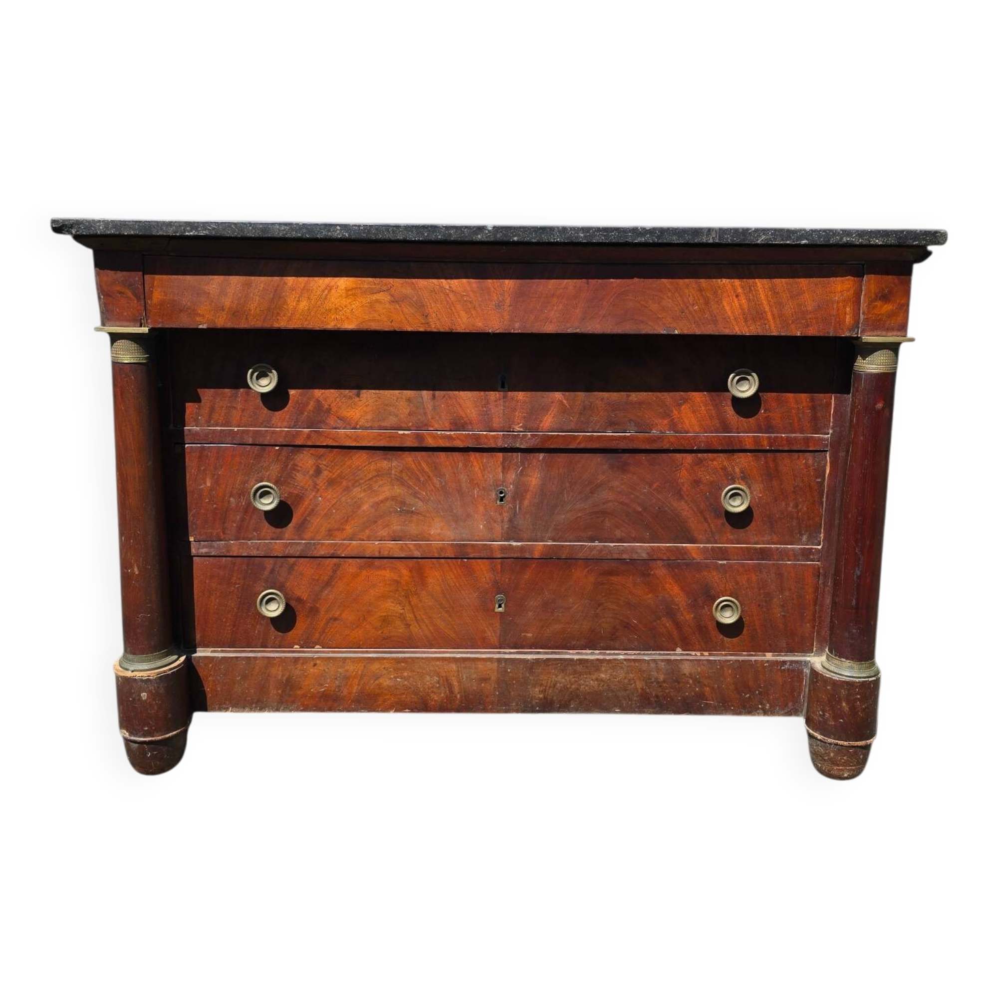 Commode Empire en acajou