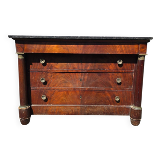 Commode Empire en acajou