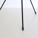 Black and yellow enamelled metal table, vintage, African Antelope motif, 1960