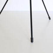 Black and yellow enamelled metal table, vintage, African Antelope motif, 1960