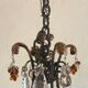 Lustre with pendants and glass fruits, Maison Baguès, six lights