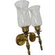Ensemble de 2 appliques murales vintage en laiton