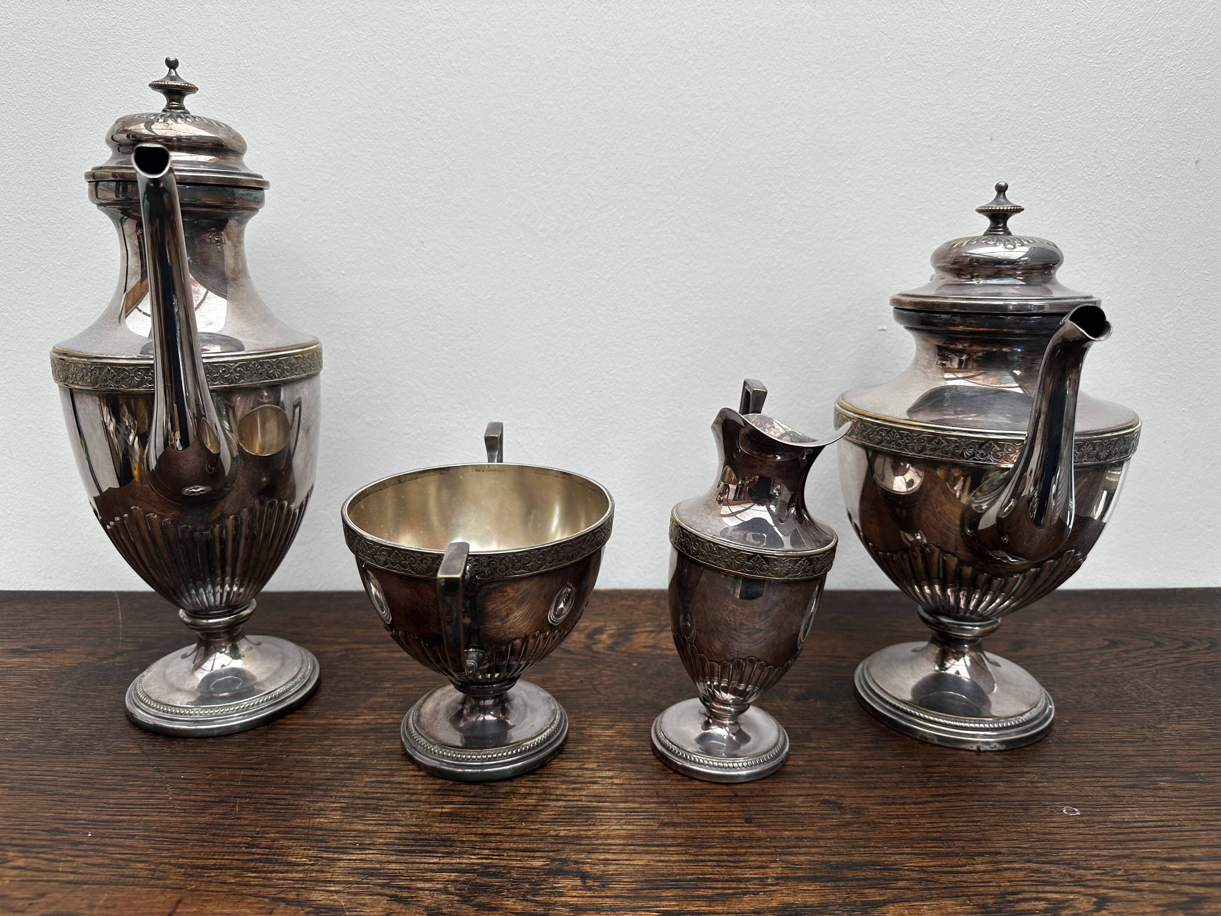Silver-plated tea and coffee service from the Art Nouveau period