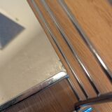 Coat rack with 4 hooks, mirror, chrome metal