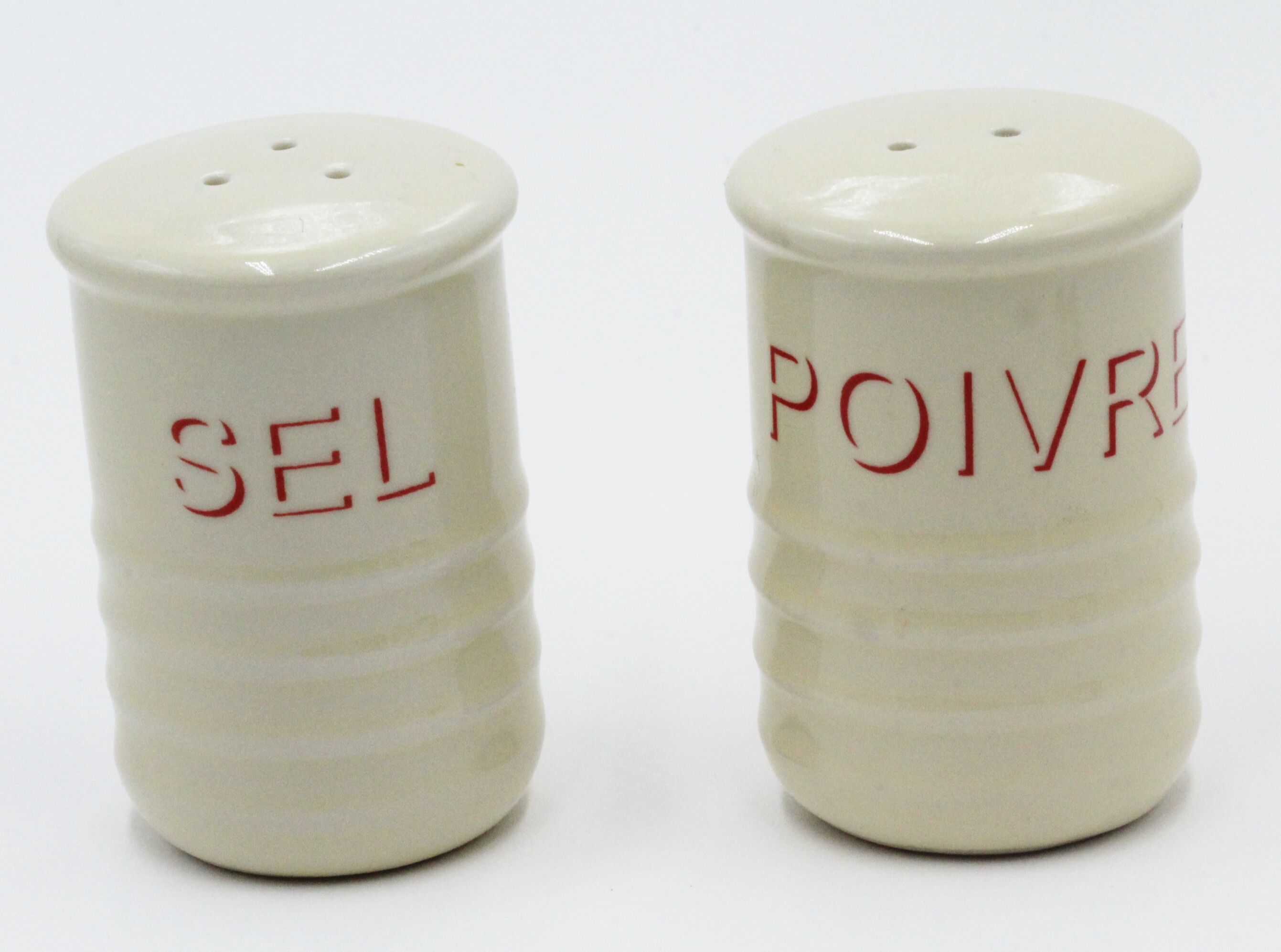 Salière et poivrière en céramique vintage