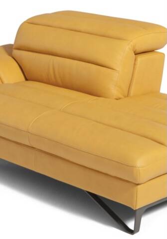 Leather 2-Seater Sofa, Leather Chaise Longue