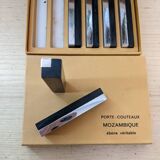 Ebony knife holder set