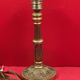 Pied de lampe laiton vintage cottage 23 cm haut de douille
