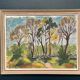 Original Swedish Oil on Panel - 'Forest Path'  – Unsigned Vintage & Framed