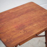 wooden coffee table with drawer, side table, bedside table, vintage end of sofa