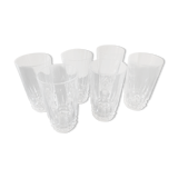 Six verres en cristal