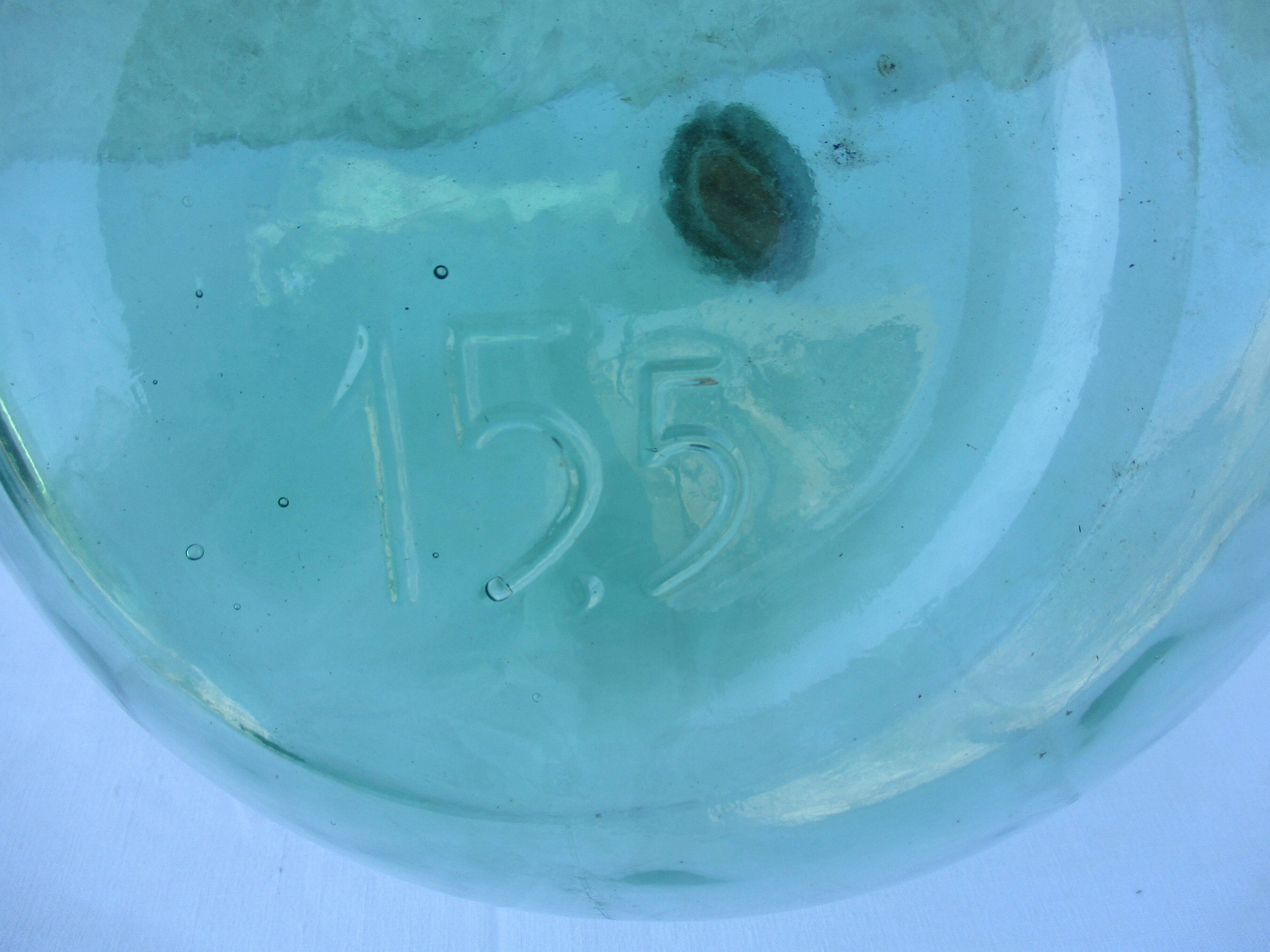 Dame jeanne bottled glass bubbled 15.5 litres