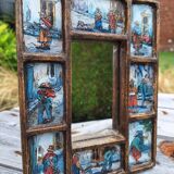 Miroir ancien en verre inversé