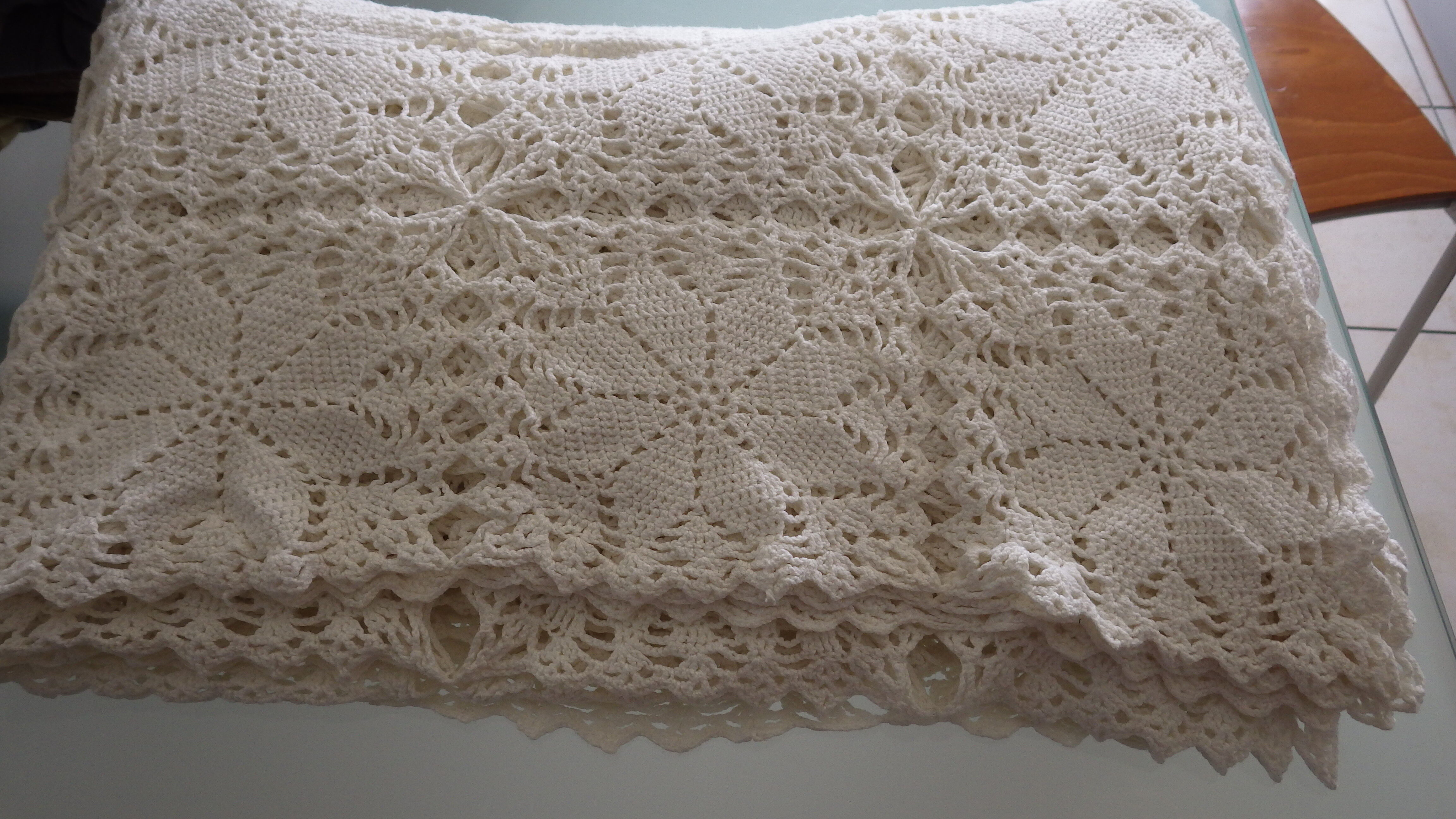 Crocheted bedspread