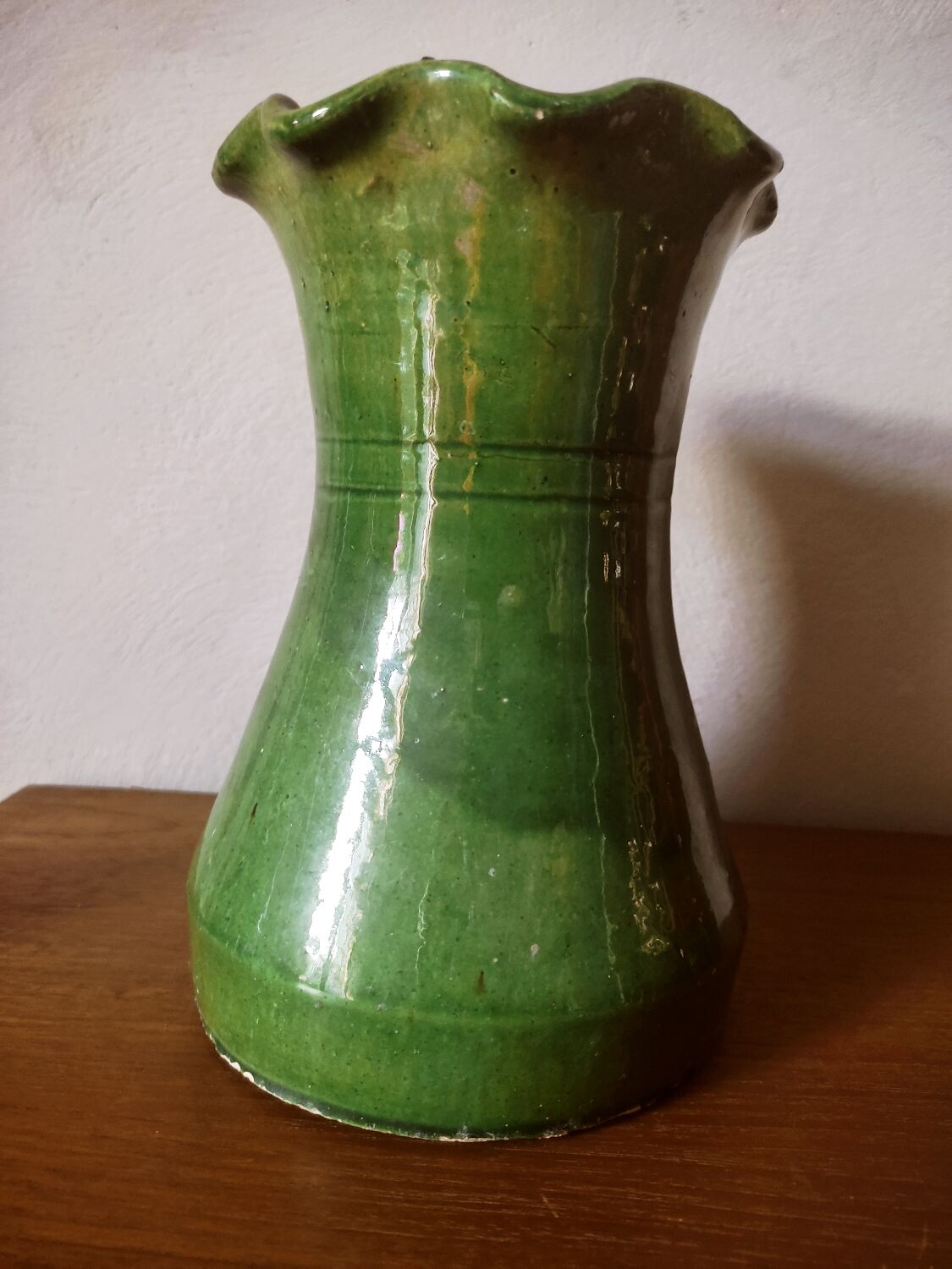 Glazed terracotta vase