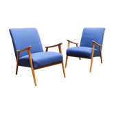 Pair of Scandinavian armchairs from the 60s new fabrics and foam