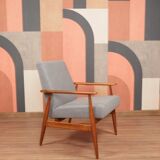 Fauteuil en laine grise, 1960