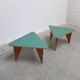 Unique pair of triangular coffee tables, 1960s
