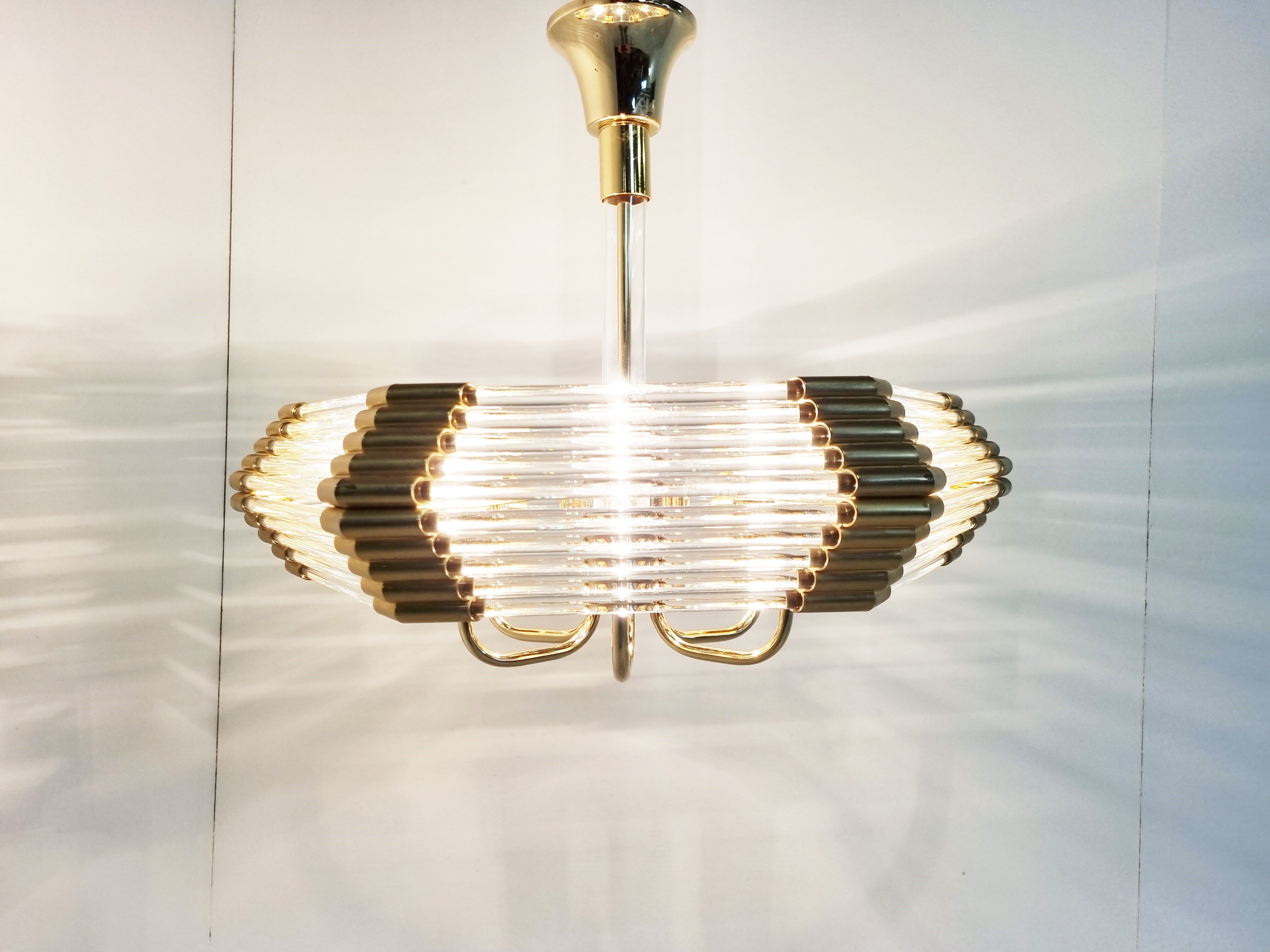 Vintage crystal Chandelier by Bakalowits & Sohne , 1980's
