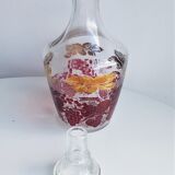 Pink and gilded glass liquor service