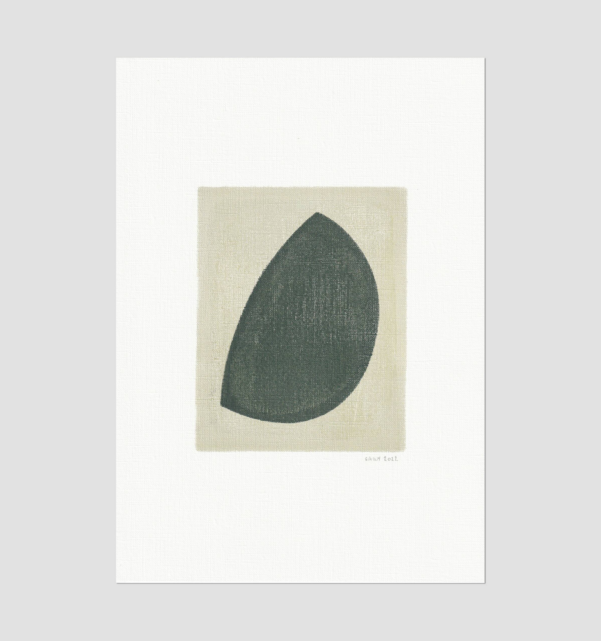 Abstract painting on M650 paper, signed Eawy