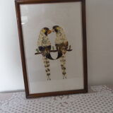 Bird-couple frame in butterfly wings