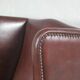 English Georgian Style Brown Leather Wingback Armchair