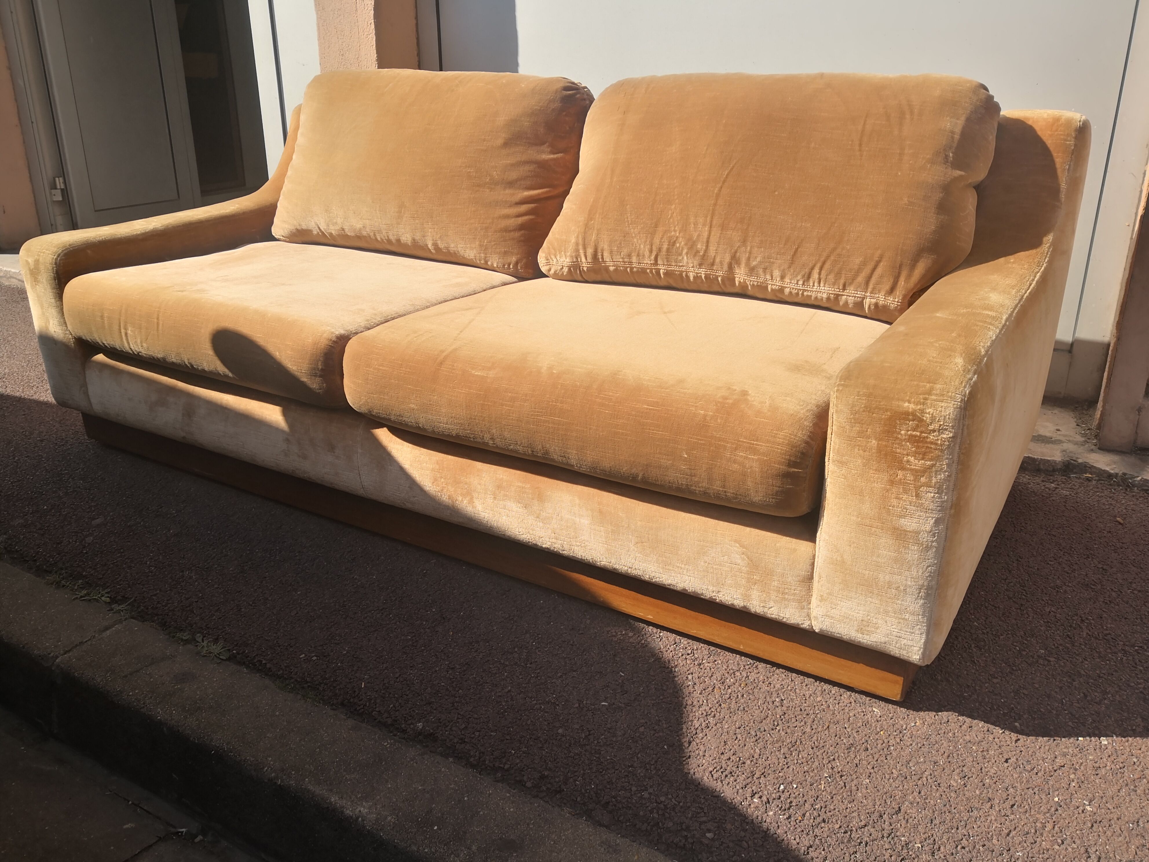 Velvet sofa
