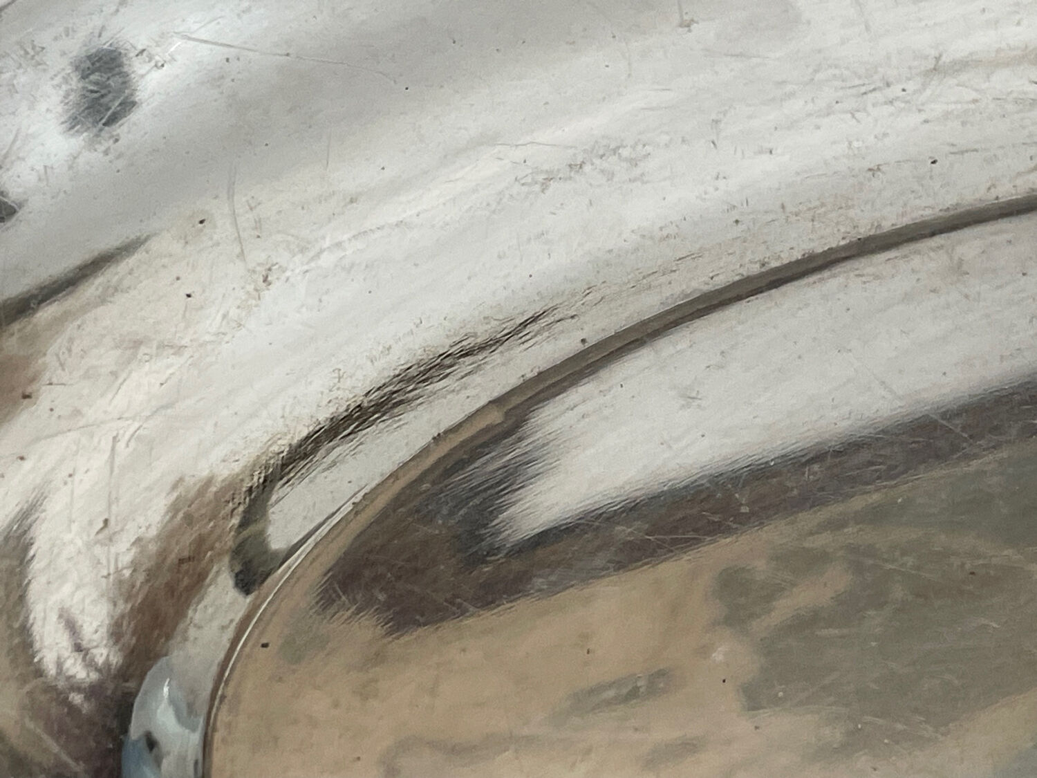 Art Deco silver metal dish
