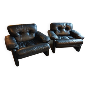 Paire fauteuils cuir - scarpa