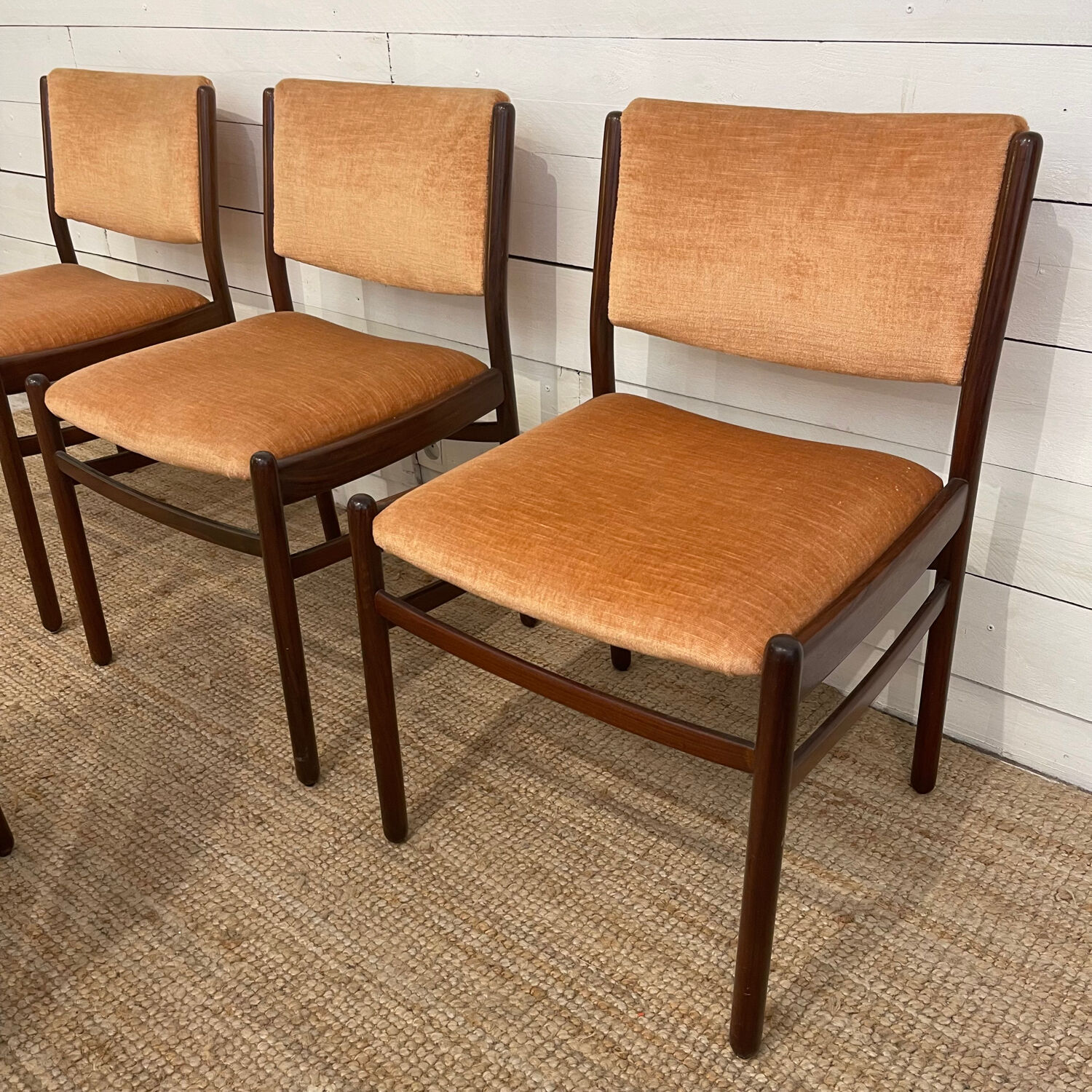Série de 4 chaises en palissandre de Rio