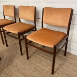 Série de 4 chaises en palissandre de Rio