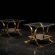 Vintage Mid-Century Italian Modern Glass Coffee Tables, 1960s, Set of 2