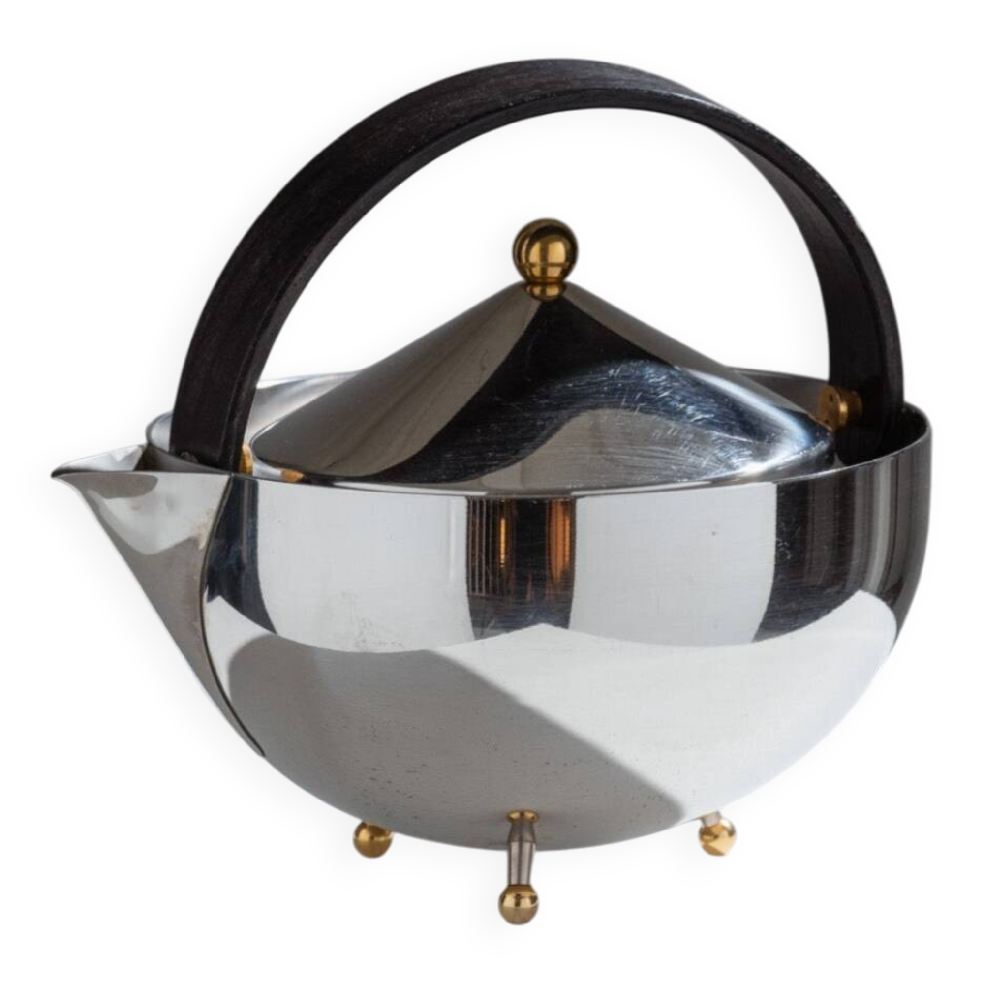 Bodum metal teapot, carsten jorgensen, 1980s