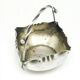 Basket sugar bowl, Art Nouveau, silver-plated brass, Poland, early 20th century