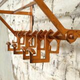 Copper cloakroom coat rack, 1930