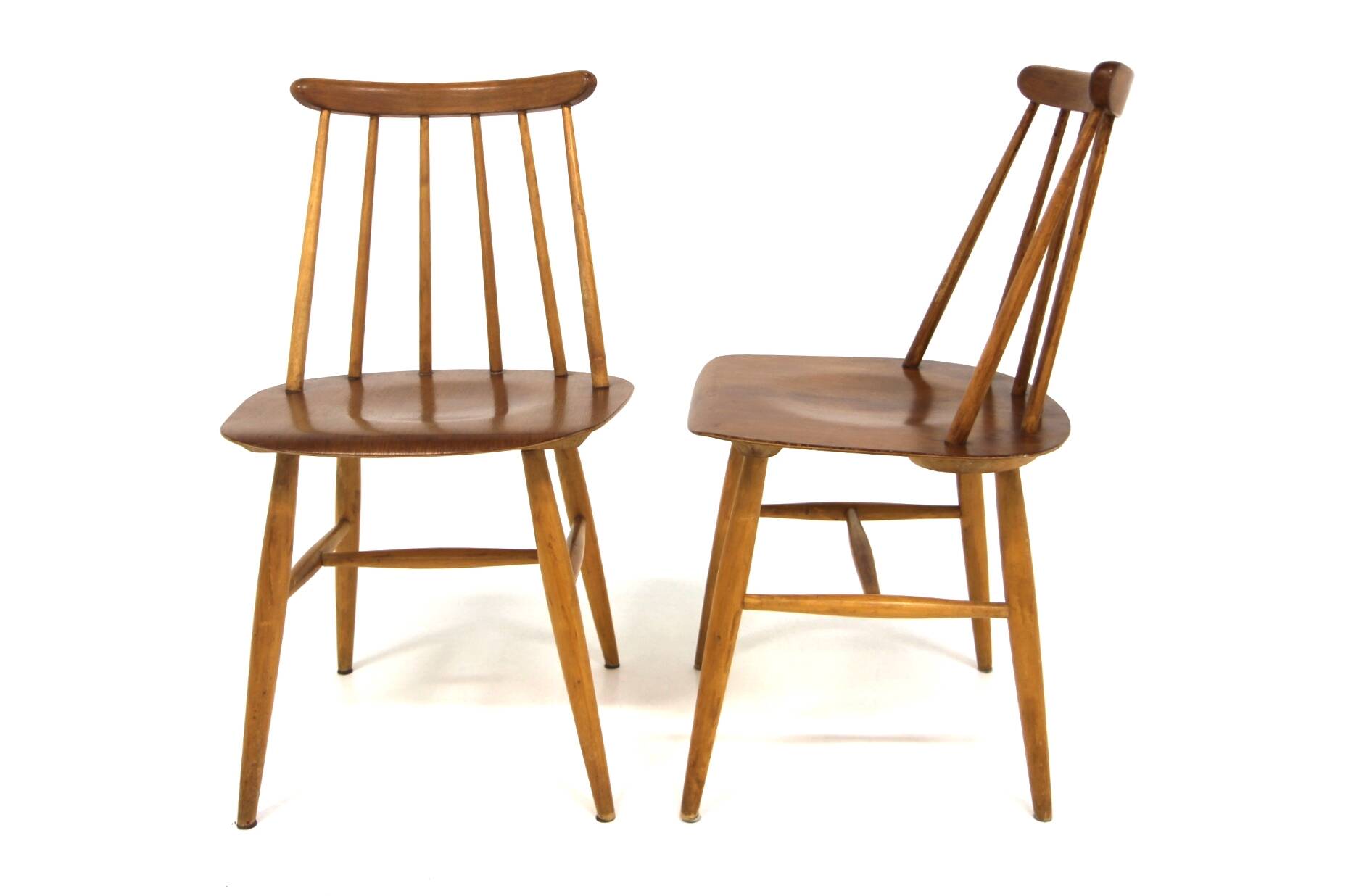 Set of 2 Scandinavian "Fanett" chairs by Ilmari Tapiovaara, Sweden, 1960