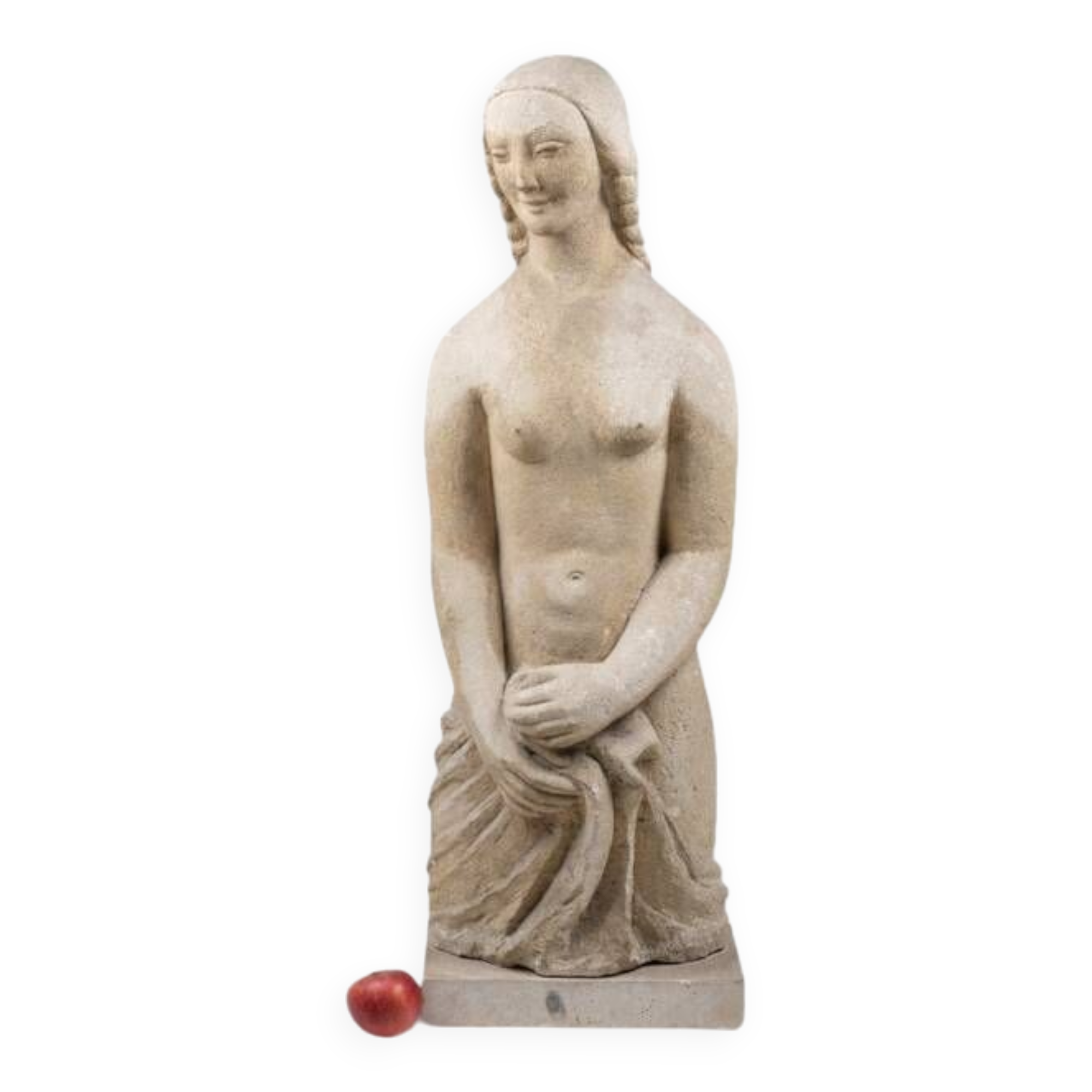 Limestone sculpture representing Mary Magdalene. 1940s.