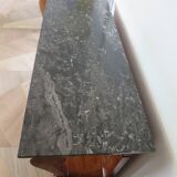 console-style empire/restauration-à crosses-fond de miroir-pieds griffes