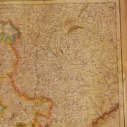 Original antique map, 18th century, Rizzi Zannoni / Lattré, coloured