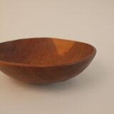 Vintage wooden hollow dish