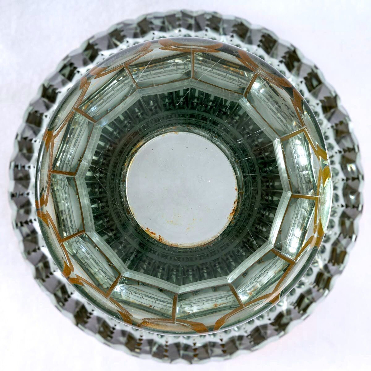 Bohemian crystal vase Maison Moser 20th century