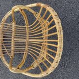 Armchair child wicker shell 70s