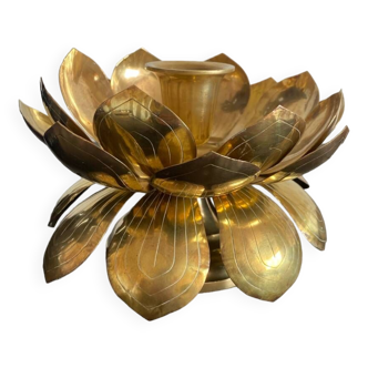 Feldman Lighting Brass Lotus Candle Holder