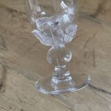 Art Deco flower glass flutes